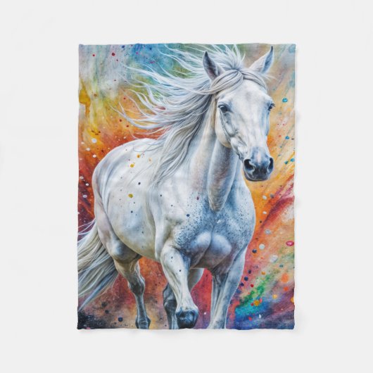 Horse Art Fleece Deken (Voorkant)