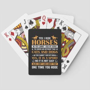 Horse Art Ja I Ride Horses Pokerkaarten