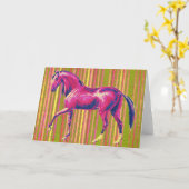 Horse Art Note Kaart (Gele Bloem)