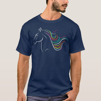 Horse Art T Shirt Equestrian Horse Riding Lover