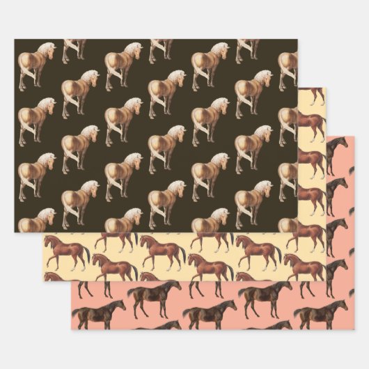  Horse Art Wrapping Craft Paper (Set)