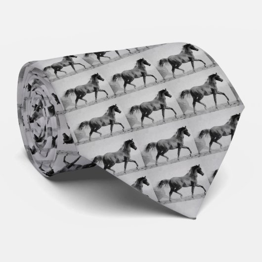 Horse Artwork Stropdas (Opgerold)