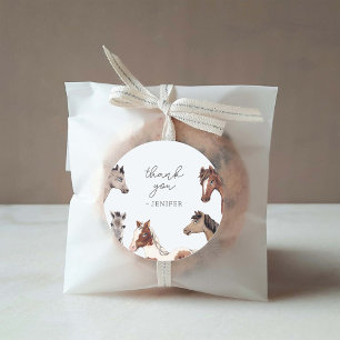 Horse Baby shower Bedankt Behandel labels