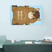 Horse Baby shower Blue Boy Spandoek (Beurs)