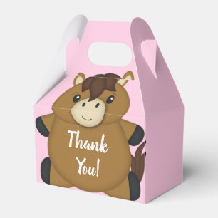 Horse Baby shower Pink Girl Bedankdoosjes