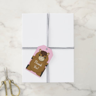 Horse Baby shower Pink Girl Cadeaulabel