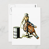 Horse Barrel Racing Briefkaart (Voorkant / Achterkant)