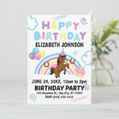 Horse Birthday Invitation (Debout devant)