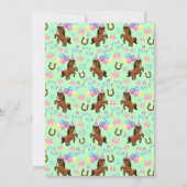 Horse Birthday Invitation in Green (Dos)