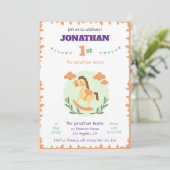 Horse Birthday Invitation template animale invite (Debout devant)