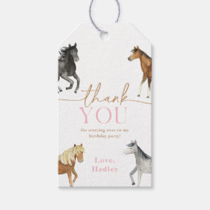 Horse Birthday Party Favoriet Tag Cadeaulabel