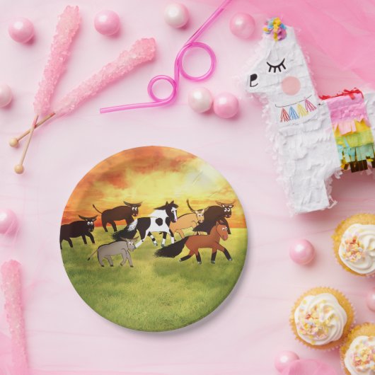 Horse Birthday Party Papieren Bordje (Feest)