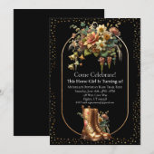 Horse Birthday Trail Ride Uitnodiging (Voorkant / Achterkant)