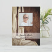 Horse Bit Satin Westerne begrafenisdienst Memorial Programma (Staand voorkant)