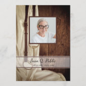 Horse Bit Satin Westerne begrafenisdienst Memorial Programma (Voorkant)