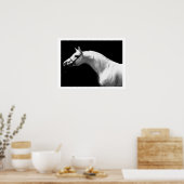 Horse Black en White Poster (Keuken)