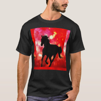 Horse Bokeh Canvas Textuur Prints T-shirt