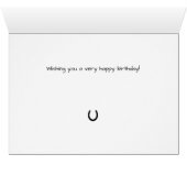 Horse Bonne Carte d'Anniversaire (Intérieur Horizontal (Bas))