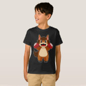 Horse Boxer Bokshandschoenen Boksen T-shirt (Voorkant volledig)