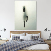 Horse Breaking Through Fog - Abstracte kunst Canvas Afdruk (Insitu (Slaapkamer))