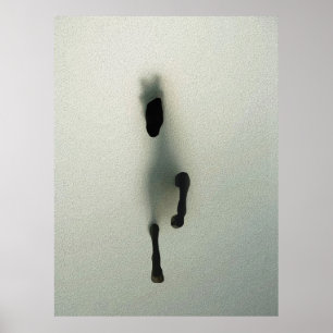 Horse Breaking Through Fog - Abstracte kunst Poster