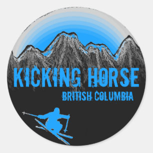 Horse British Columbia blue ski stickers