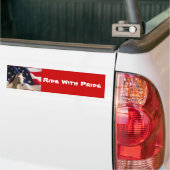 Horse Bumpersticker Amerikaanse vlag (Op Truck)