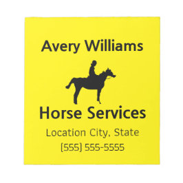 Horse Business Professional Black Yellow Notitieblok