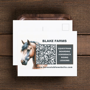 Horse Business QR Code Briefkaart