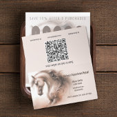 Horse Business QR Code Gevouwen Loyaliteit Kaarten Klantenkaartje