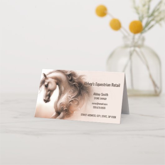 Horse Business QR Code Plaqué Cartes de Fidélité (Devant)