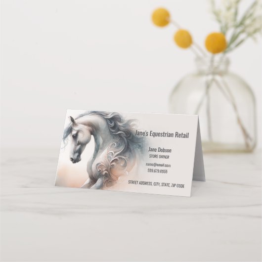 Horse Business QR Code Plaqué Cartes de Fidélité (Devant)