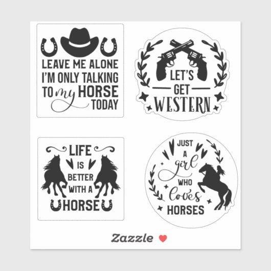 Horse citation autocollant bundle (Feuille)