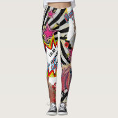Horse Comic Design Leggings (Voorkant)