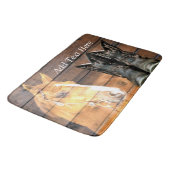 Horse Cowboy Boots Rustic Barn Board Badmat (Gekanteld)