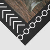 Horse Cowboy Boots Sunflower Rustic Barn Board Tissuepapier (Detail)