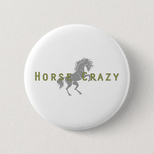 Horse Crazy Ronde Button 5,7 Cm