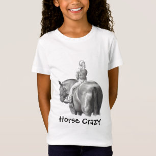 HORSE CRAZY: SHIRT: MEISJE: PENCIL, HORSEBACK T-SHIRT