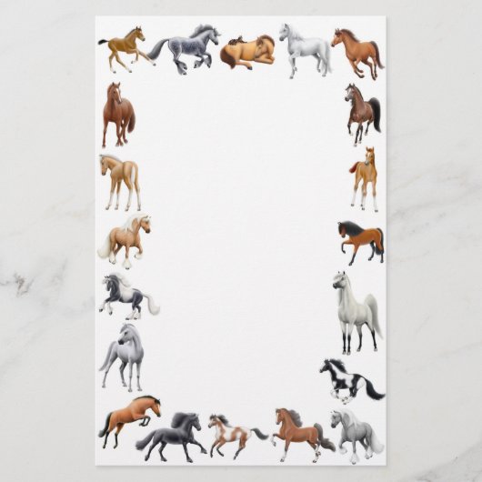 Horse Crazy Stationery Briefpapier (Voorkant)