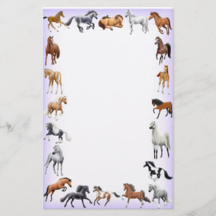 Horse Crazy Stationery Lavender Briefpapier