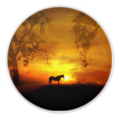 Horse Decor Knobs Keramische Knop (Voorkant)