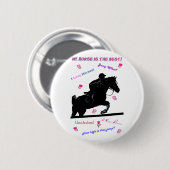 Horse Doodles Ronde Button 5,7 Cm (Voorkant /achterkant)