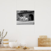 Horse Drawn Fire Engine, 1922. foto Poster (Keuken)