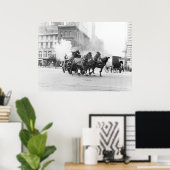 Horse Drawn Fire Engine, begin jaren '00 Poster (Thuiskantoor)