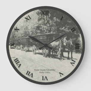 Horse Drawn School Bus Clock Grote Klok
