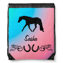 Horse Drawstring Backpack -