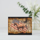 Horse, Eagle and US Flag Briefkaart (Staand voorkant)