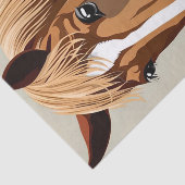 horse eating spaghetti decoupage tissuepapier (Detail)