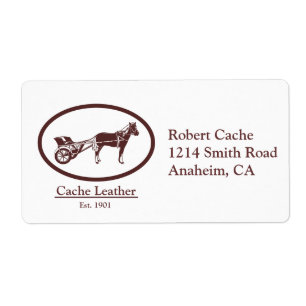 Horse en Buggy Logo Etiket