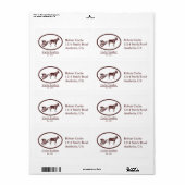 Horse en Buggy Logo Etiket (Full Sheet)